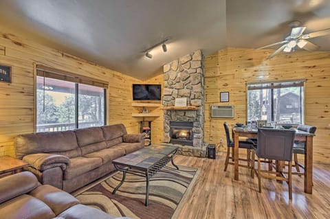 Comfortable living room with fireplace