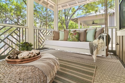 Sway gently with a book or glass of wine in your private outdoor nook.
