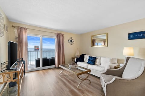 Gulf-Front Living Room with Sleeper Sofa