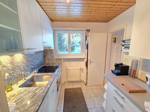 Kitchen, Countertop, Kitchen Appliance, Major Appliance, Cabinetry, Wood, Kitchen Sink, Flooring, Interior Design, Home Appliance