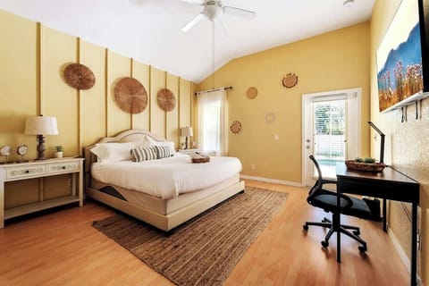 Step into comfort and style in our elegantly appointed home, featuring a luxurious master suite and sophisticated decor. Ideal for families or friends, your unforgettable stay combines modern luxury with serene Floridian living.