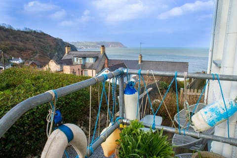 Patio area with buoys and floats attached to it
