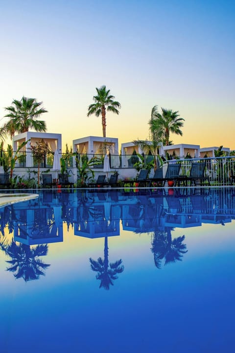 Outdoor pool, free cabanas, pool umbrellas