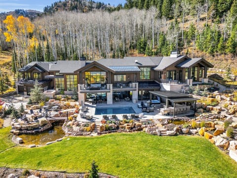 Aerial View of the Sanctuary Chalet at The Colony