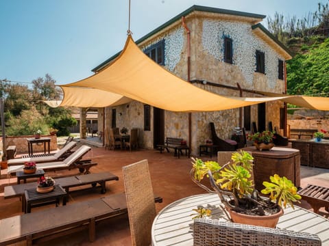 Sky, Furniture, Property, Plant, Table, Shade, Building, Flowerpot, Outdoor Furniture, Tree