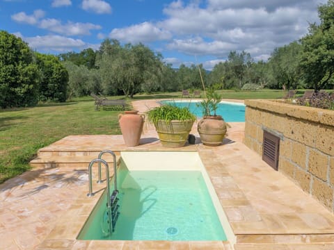 Swimming Pool, Water Feature, Garden, Composite Material, Flagstone, Landscaping, Backyard, Resort, Tile, Shade