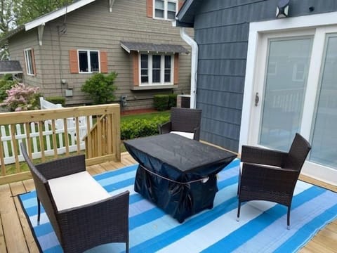 Deck Furniture - Outdoor Furniture on the New Back Deck overlooking the Backyard
