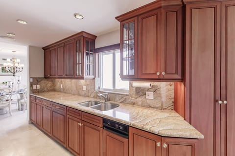 Kitchen with street view