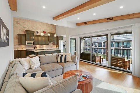 Open concept living room kitchen