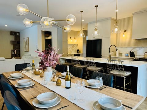 View of the dining table