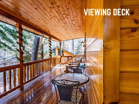 Unwind on the serene viewing deck, surrounded by nature. Perfect for morning coffee or evening relaxation, with the chance to spot local wildlife right from your seat.