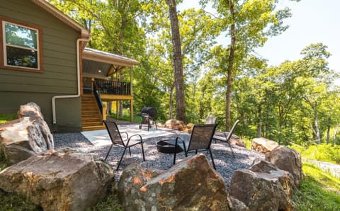 Outdoor BBQ and Firepit Area