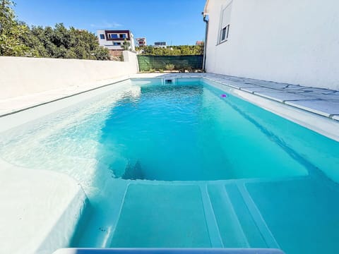 Blue, Swimming Pool, Composite Material, Design, Tile, Hotel, Water Feature