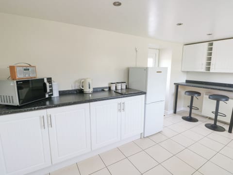 Fridge, dishwasher, electric kettle, toaster