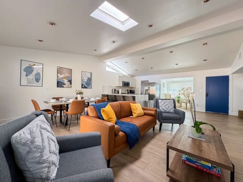 open living room, kitchen, dining area. one queen air mattress provided 