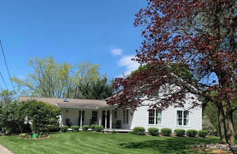 House set back on country road