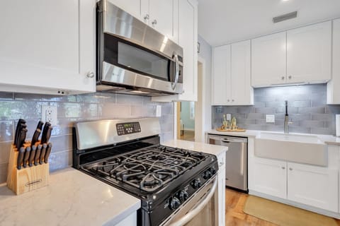 Kitchen with Updated Appliances and Farmhouse Sink