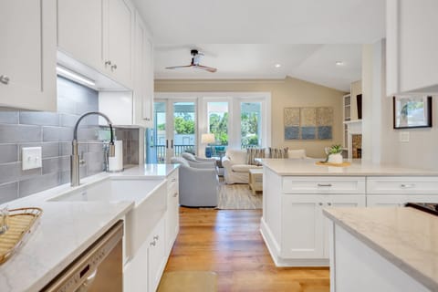 Open Kitchen Leads to Family Room