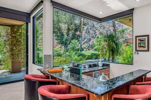 Your own bar area and again the view.