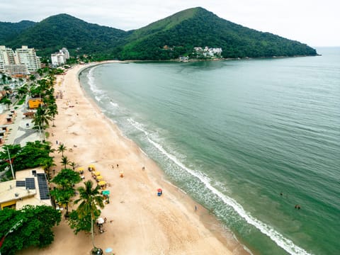 On the beach, white sand