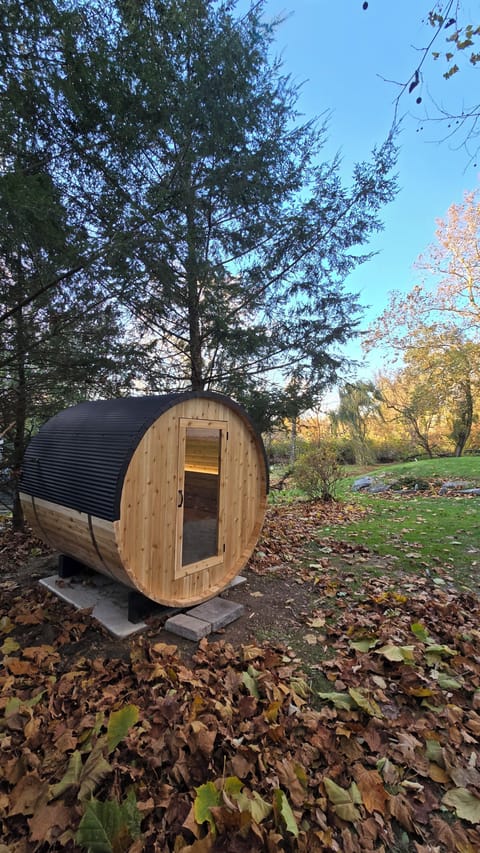Enjoy the custom 4 person backyard sauna, (shared with neighboring VRBO)