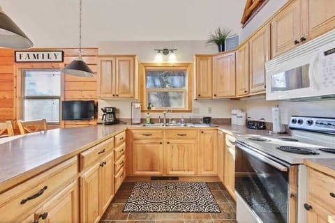 Kitchen with a large island.
