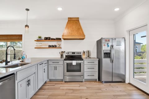 The kitchen is fully equipped for all of your cooking needs