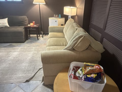 Sofa pulls out into a double bed