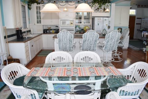 Waterfront dining area