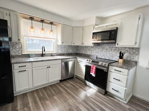 Kitchen with backyard view, Everything is newly renovated.