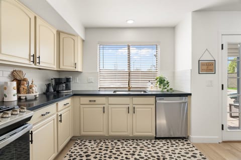 Fully stocked kitchen