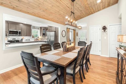 Large dining table for the whole group