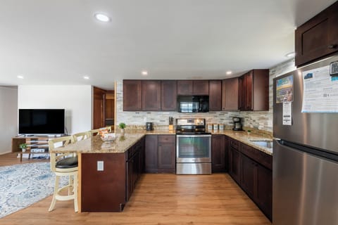 A fully equipped kitchen for culinary adventures.