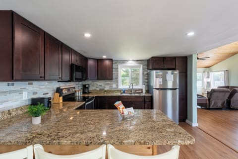 Spacious countertop.