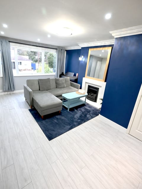 Living room with smart TV