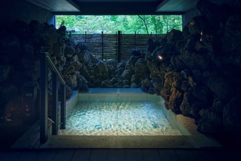 Separate tub and shower, deep soaking tub, rainfall showerhead