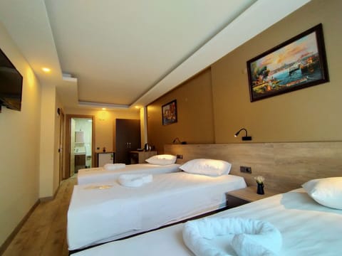 Comfort Triple Room | Premium bedding, desk, laptop workspace, soundproofing
