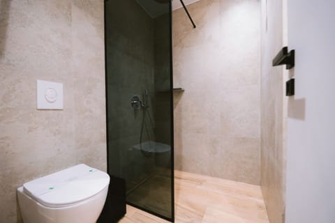 Double Room, Terrace | Bathroom | Shower, slippers, towels