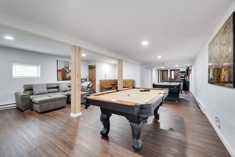 Big game room on the lower level 