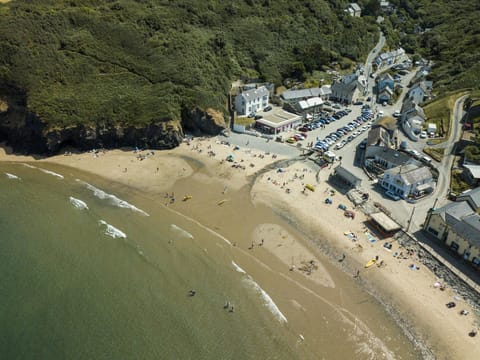 Aerial view of Llangrannog