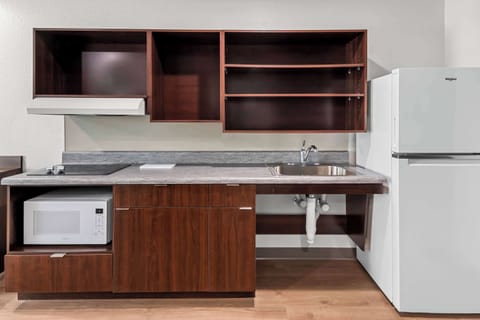 Suite, 2 Queen Beds, Accessible, Non Smoking | Private kitchen | Full-size fridge, microwave, stovetop