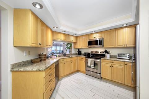Fully equipped kitchen with ample counter space for your culinary needs.