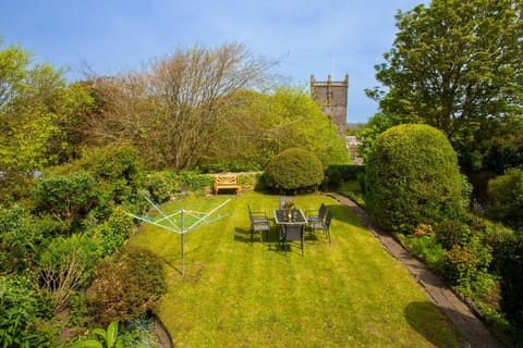 Views from the garden towards St Davids cathedral