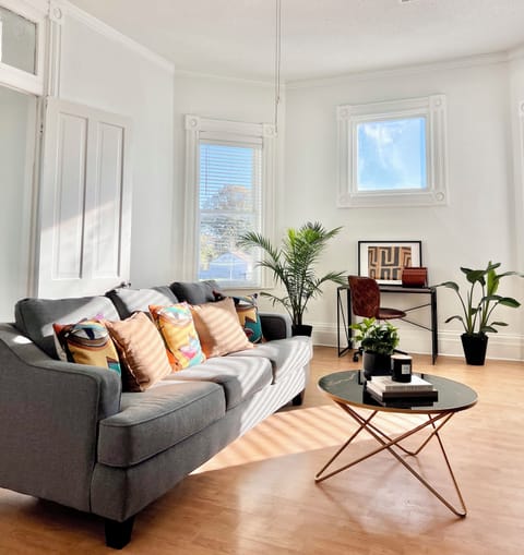 Living room with queen pullout sofa