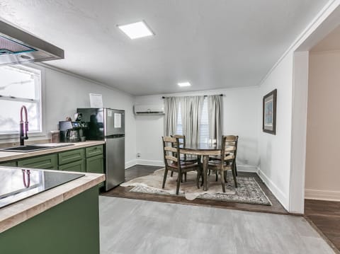 From the bedroom is the kitchenette/dining area with seating for four!