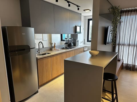 Apartment | Private kitchen | Full-size fridge, microwave, espresso maker, electric kettle