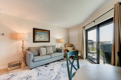 Living area feels like you never left the beach.