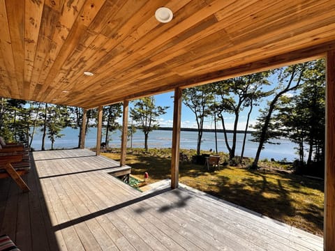 A great view from a comfy deck