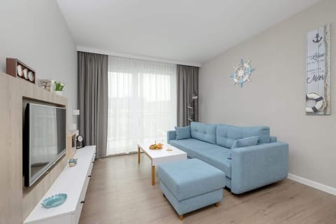 Living room with an access to satellite television