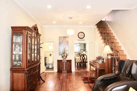 Bright, Inviting Living Space with Warm Hardwood Floors